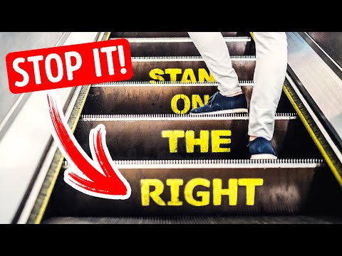 你還在靠右站、靠左走？電扶梯這樣用更有效率！ (Stop Using Escalators the Wrong Way)