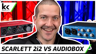 Video thumbnail for Focusrite Scarlett 2i2 VS PreSonus Audiobox USB 96 by Kettner Creative