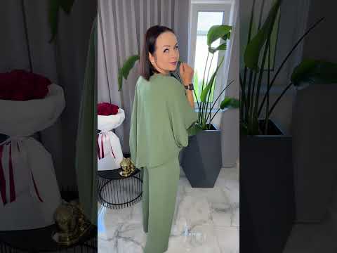 Komplet elegancki khaki piękny dres – miniatura 2 z 11