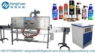 Heating oven shrink tunnel for metal bottle shrinkage heater with steam generator