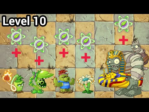 Plants vs Zombies 2 Melee & Piercing Plants Power Up vs Mummified Gargantuar