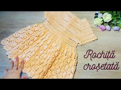 Rochita crosetata  model dantelat lucrata din cotton soft( tutorial video pas cu pas)