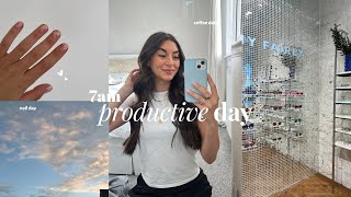 7am productive day in my life 🗒️ | coffee dates, planning trips, nail day & mindful activities