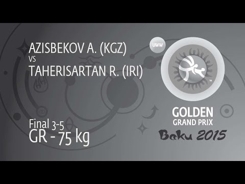 BRONZE GR - 75 kg: R. TAHERISARTAN (IRI) df. A. AZISBEKOV (KGZ), 4-2