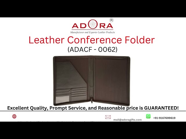 Conference Folders - High Quality PU Leather Portfolio Folder for ...