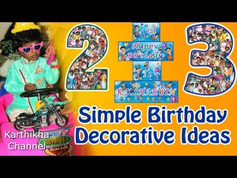 birthday decoration ideas at home in Tamil - Sharwin birthday decoration ideas & Celebration Video