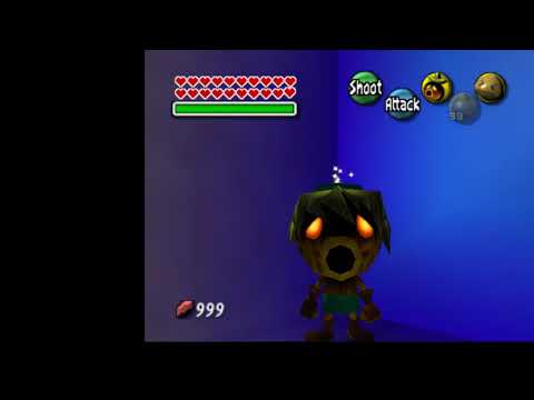 Beating Majora as Deku Link- No Fairies, 16 Hearts Damage