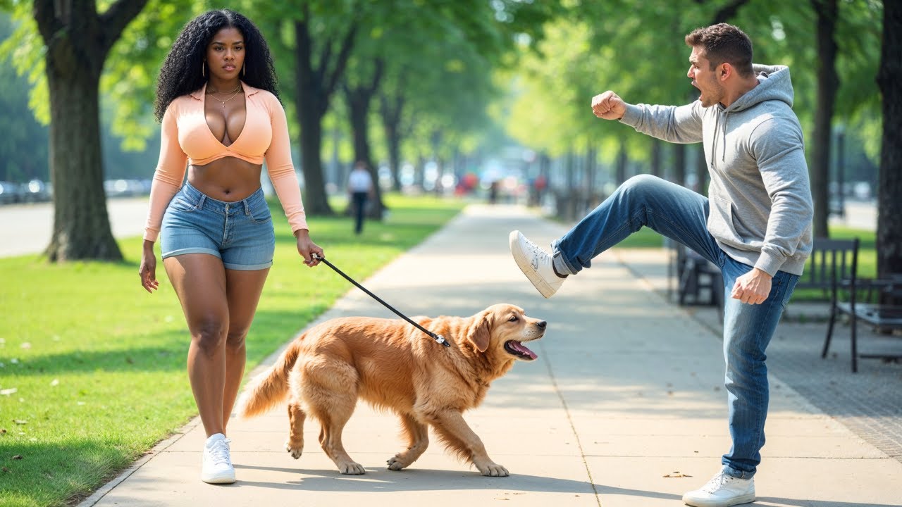 GAROTA NEGRA É ASSEDIADA POR RICO RACISTA DO CONDOMÍNIO, MAS SEU CACHORRO GOLDEN É UM ASSASSINO