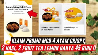 CARA KLAIM PROMO MCD 4 AYAM CRISPY | KODE KUPON MCDONALD TERBARU SEPTEMBER 2022