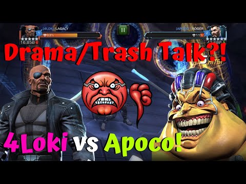 Trash Talk/Drama Filled War! Flawless Boss Kill! 4Loki vs Apoco! - Marvel Contest of Champions