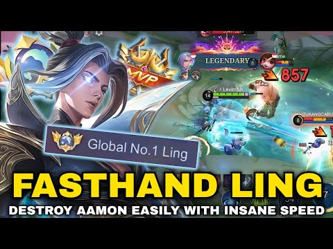 LING FASTHAND & PERFECT GAMEPLAY FULL NO CUT AGGRESSIVE ROTATION| LING BEST BUILD & EMBLEM 2025