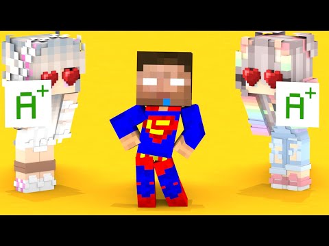 Monster School : Baby Herobrine Become Superman - Minecraft Animation