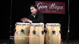 Video thumbnail for Gon Bops California Series 3pc Conga Drum Set w/Alex Acuna and Greenbrier Music by Greenbrier Music