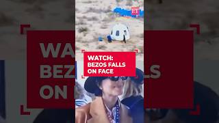 Jeff Bezos falls on his face while welcoming fiancée Lauren Sanchez from Blue Or