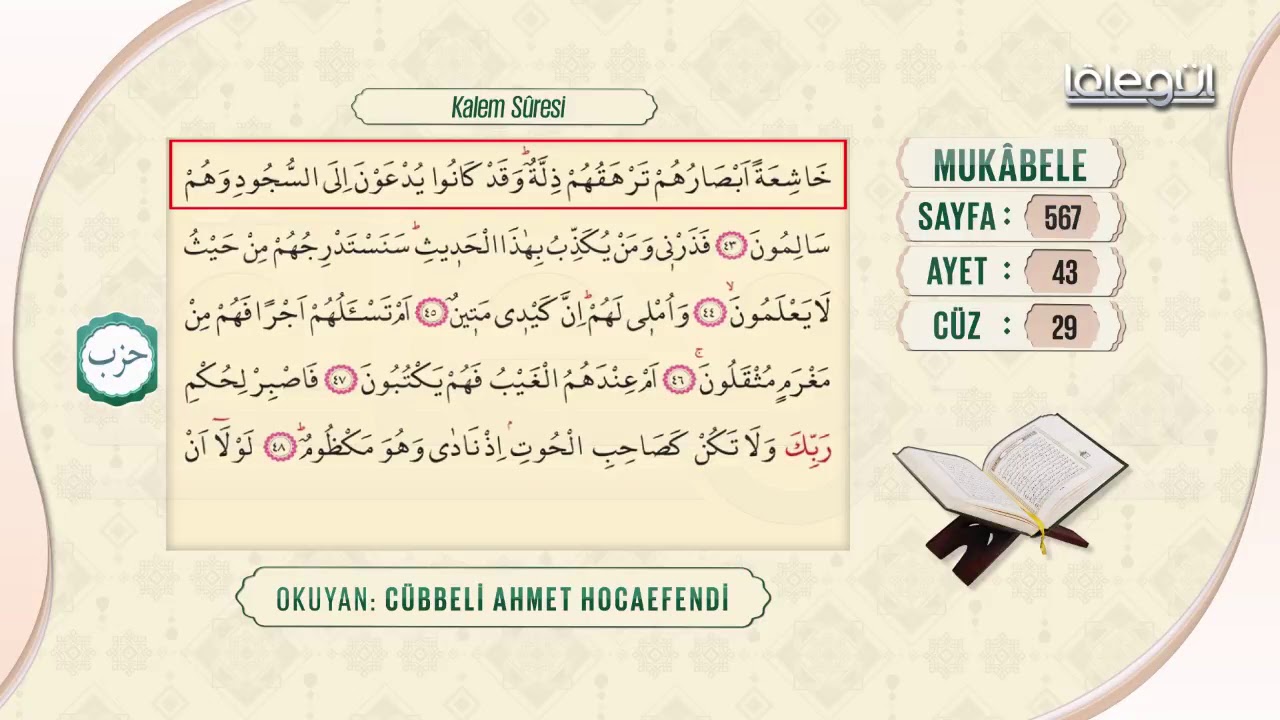 Cübbeli Ahmet Hocaefendi ile Mukâbele 29. Cüz