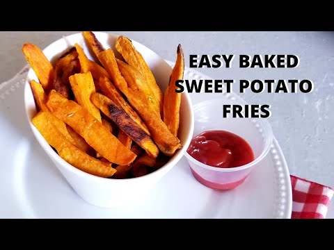 SWEET POTATO FRIES || OVEN BAKED || EASY RECIPE