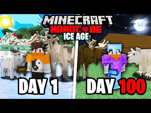 Unbelievable! Surviving 100 Days in ICE AGE Minecraft