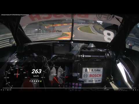 DTM 1st race  Kubica in action  Spa Onboard
