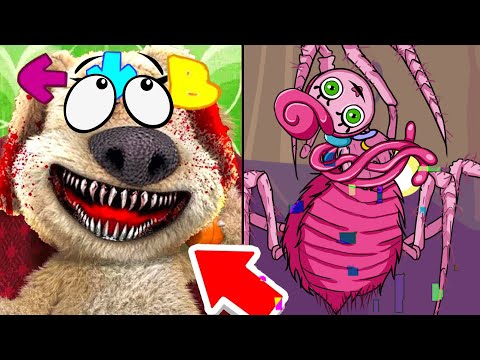 Talking BEN React to Mommy Long Legs Characters | FNF MEME Playground test | Poppy Playtime 2