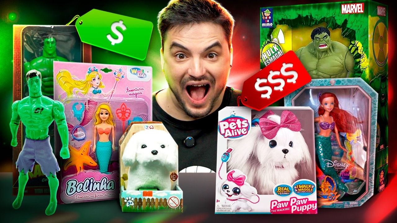 BRINQUEDO CARO vs. BARATO - QUAL GANHA?