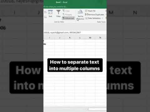 Trick 111 : How to Separate text into multiple Columns // Data Validation // Excel tricks 👏👏