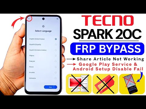 Tecno Spark 20C (BG7) FRP Bypass Without PC  - Share Article Not Open 2025 | Android 13/14