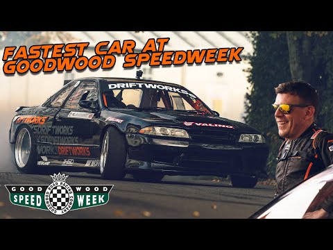 Fastest drift gymkhana at Goodwood Speedweek in our Nissan Skyline