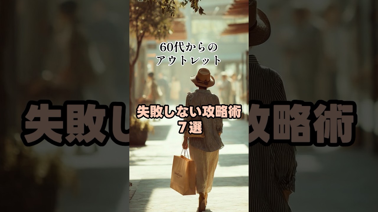【シニアファッション】60代70代がアウトレットで抑えるべきポイント７選！