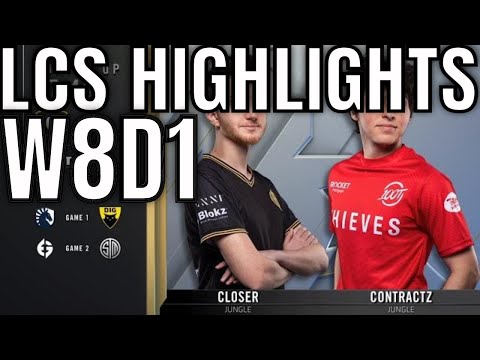 LCS Highlights ALL GAMES Week 8 Day 1 Summer 2020 - TL vs DIG, EG vs TSM