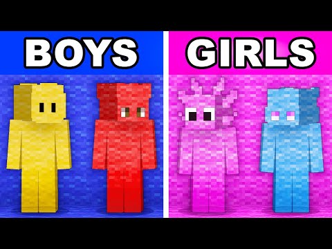 Boys vs Girls in Minecraft Hide and Seek!