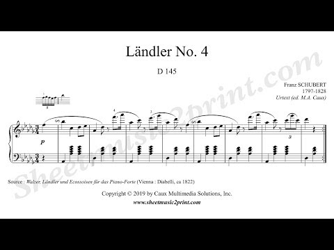 Schubert : Ländler No. 4, D 145