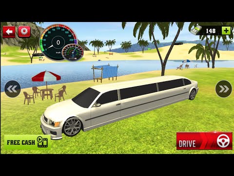 Beach Water Surfer Limousine car Driving Simulator ||car vs Deep Water ||#gameskillswithstyle