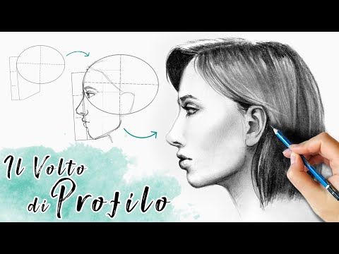 COME DISEGNARE UN VOLTO DI PROFILO! Tutorial principianti disegno realistico a matita per ritratto