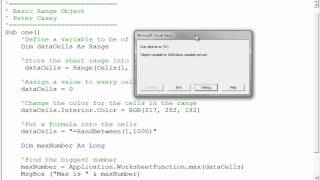 Download the video "Using a Range Variable in Excel VBA"