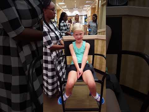OUCH! Getting her ears pierced for the first time, brutal reaction with real tears! #omg #piercing #