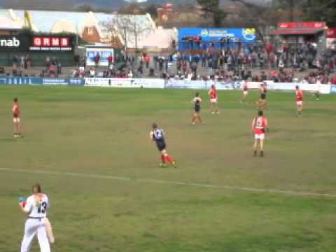 Norwood's Simon Phillips kicks a goal 09 August 2014 (not goal of the day unfortunately)