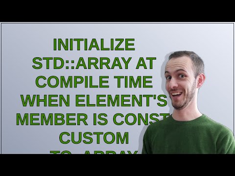 Initialize std::array at compile time when element's member is const. Custom to_array implementation