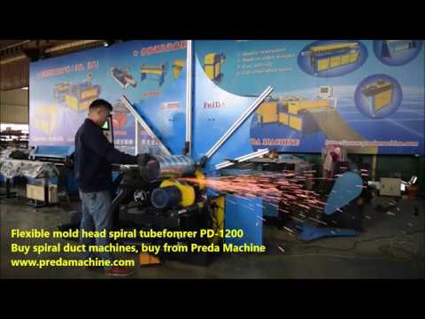 Flexible spiral duct forming machine
