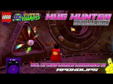 Lego DC Super-Villains: Hug Hunter CHALLENGE (All 10 Darkseid Button Locations) - HTG