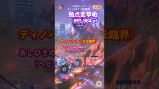 拠点要撃戦 ディノバルド（次元臨界）の撃退 （あしひきの山砲の御車G10-5、要撃ポイント691,984）#モンハンNow #ヘビィボウガン