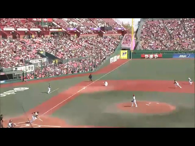 【1回表】ファイターズ・中田 三塁線を破る先制タイムリーヒット!! 2015/4/18 E-F