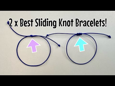 The best 2 sliding knot bracelets EVER! Adjustable Barrel & Square knots for the win 🏆