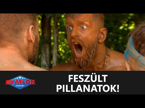 Az Exatlon Hungary versenyzőinek feszült pillanatai