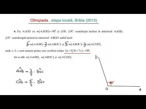 Unghiuri - Problema rezolvata, Olimpiada etapa locala Braila 2015 (clasa a VI-a)