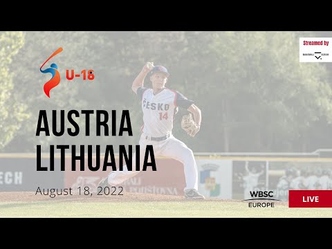27 U-18 Baseball European Championship - Austria VS Lithuania
