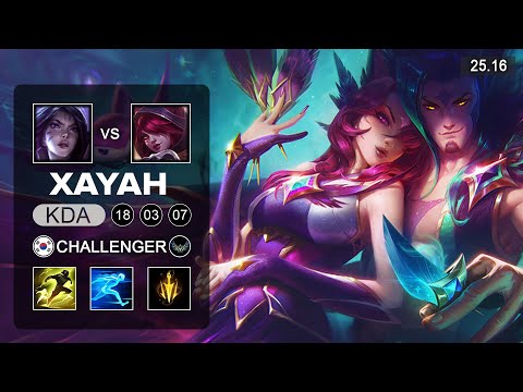 Xayah vs Kai'Sa ADC - KR Challenger - Patch 25.16 Season 15