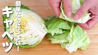 【キャベツの簡単レシピ】材料一つ・パパッと炒めるだけ！無限に食べられる。