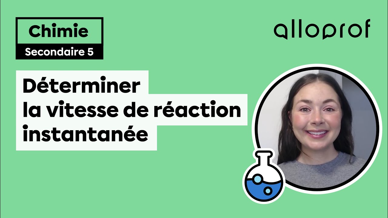 Déterminer la vitesse de réaction instantanée