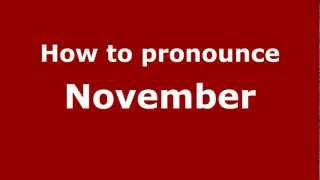 How to pronounce November
