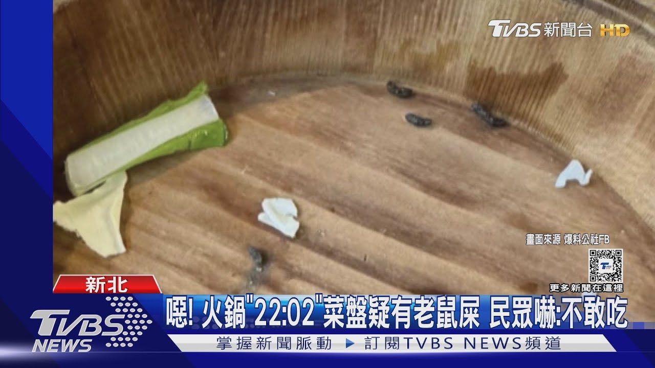 噁!火鍋「22:02」菜盤疑有老鼠屎 民眾嚇:不敢吃